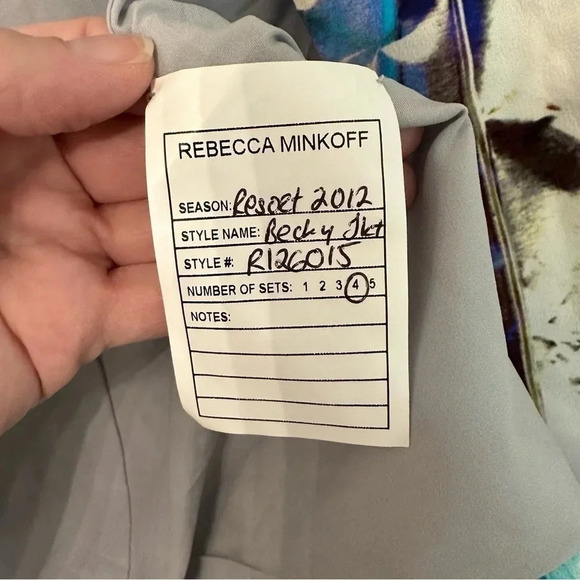 Rebecca Minkoff Becky Blazer Silk w/ Shawl Collar and Light Shoulder Pads Sz sm - Picture 11 of 15